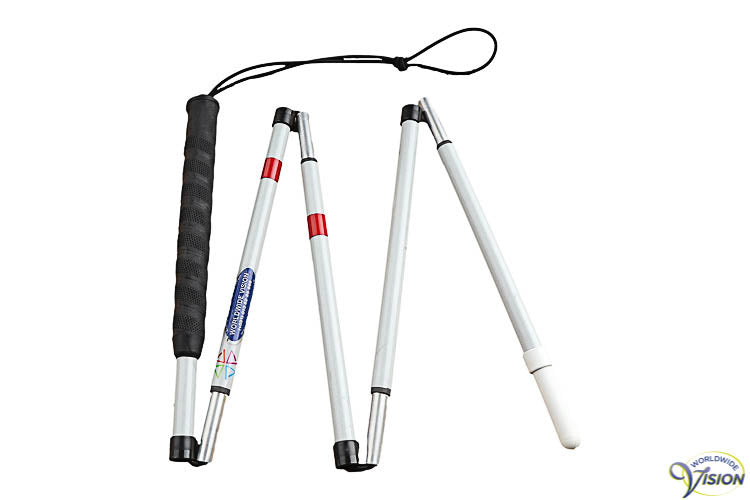 Taststok carbonfiber opvouwbaar in vijf delen, lengtes 110 t/m 160 cm