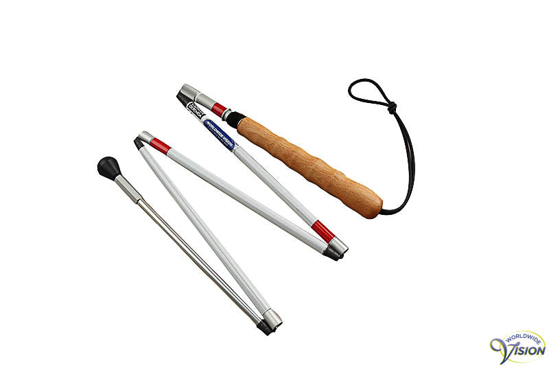 Ultraflex taststok, opvouwbaar in vijf delen, 129 tot 146 cm