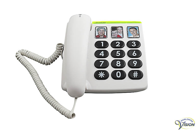 Doro PhoneEasy 331PH big button telefoon met 3 fototoetsen, kleur wit