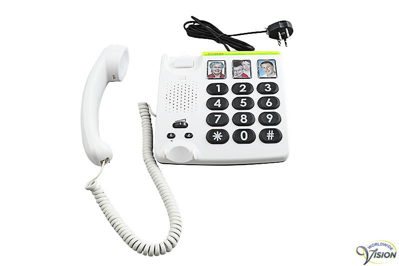 Doro PhoneEasy 331PH big button telefoon met 3 fototoetsen, kleur wit