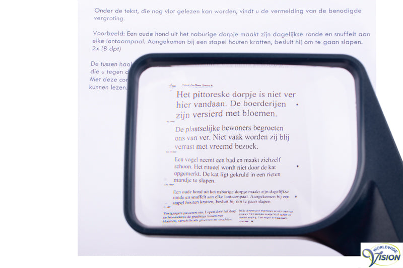 Coil rectangular hand-magnifier 2.3 X