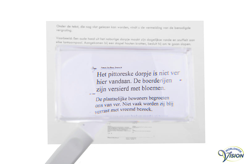 Eschenbach rechthoekige handloep transparant frame, vergroot 2 maal