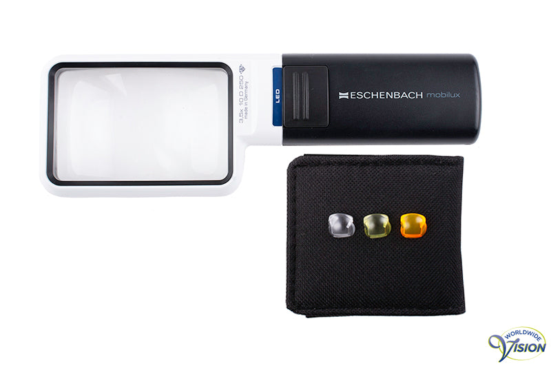 Eschenbach Mobilux LED handlichtloep rechthoek, vergroot 3,5 maal