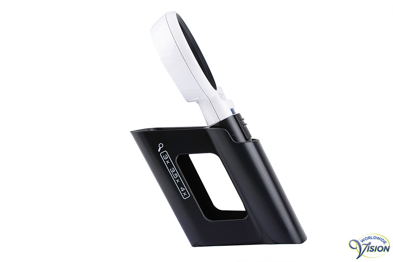 Eschenbach Mobilux LED handlichtloep rond, vergroot 4 maal