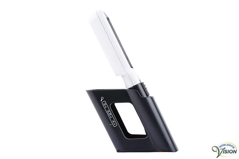 Eschenbach Mobilux LED hand magnifier rectangle, 4 X magnification