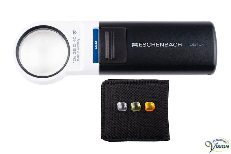 Eschenbach Mobilux LED handlichtloep rond, vergroot 10 maal