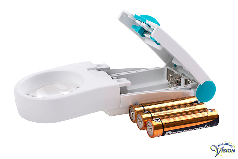 Schweizer Ökolux+ Mobile LED hand magnifier, 12 X magnification, lens 35 mm