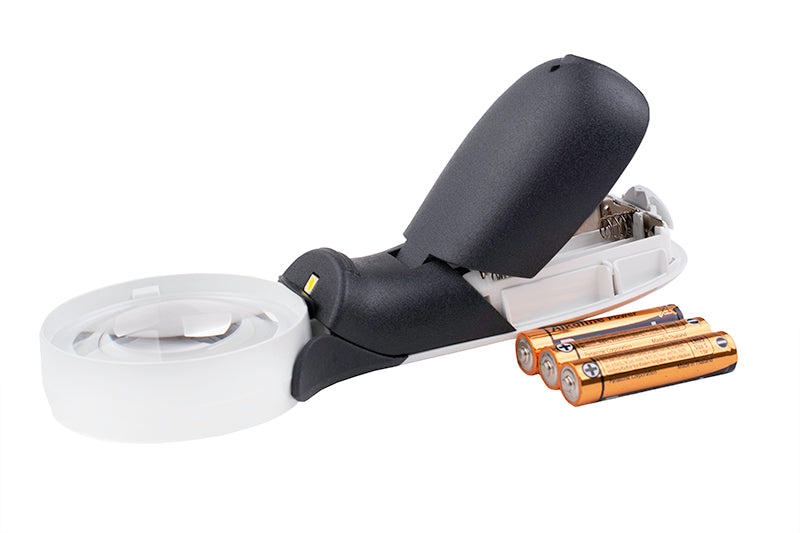 Schweizer ERGO-Lux MP Mobile LED hand magnifier, 6 X magnification, lens 55 mm