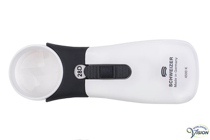 Schweizer ERGO-Lux MP Mobile LED handlichtloep, vergroot 7 maal, lens 35 mm