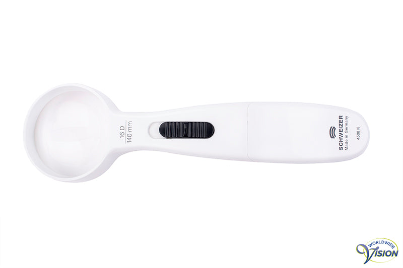 Schweizer ERGO-Lux MP LED hand/standloep, vergroot 4 maal, lens 60 mm