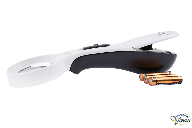 Schweizer ERGO-Lux MP LED hand/standloep, vergroot 4 maal, lens 60 mm
