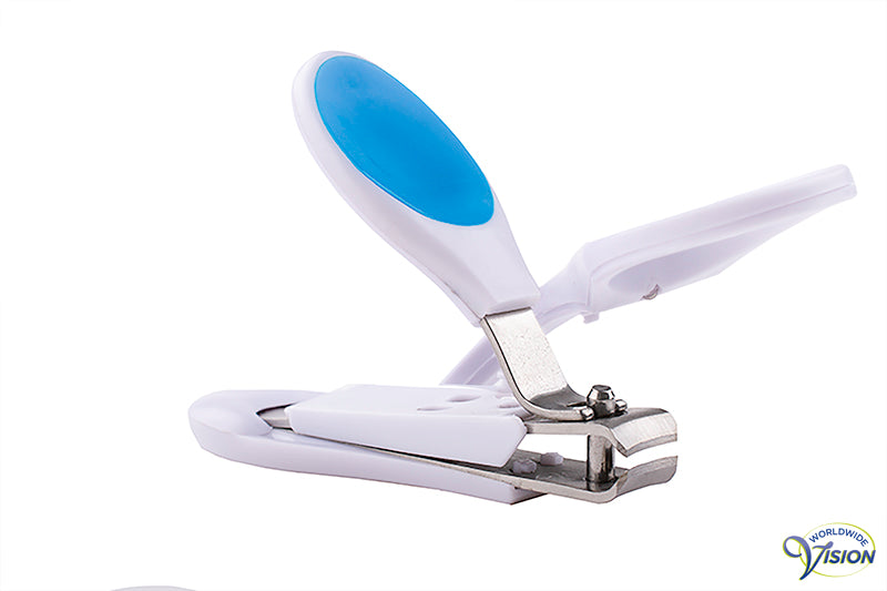 Nagelknipper met loep en verlichting, vergroot 3 maal