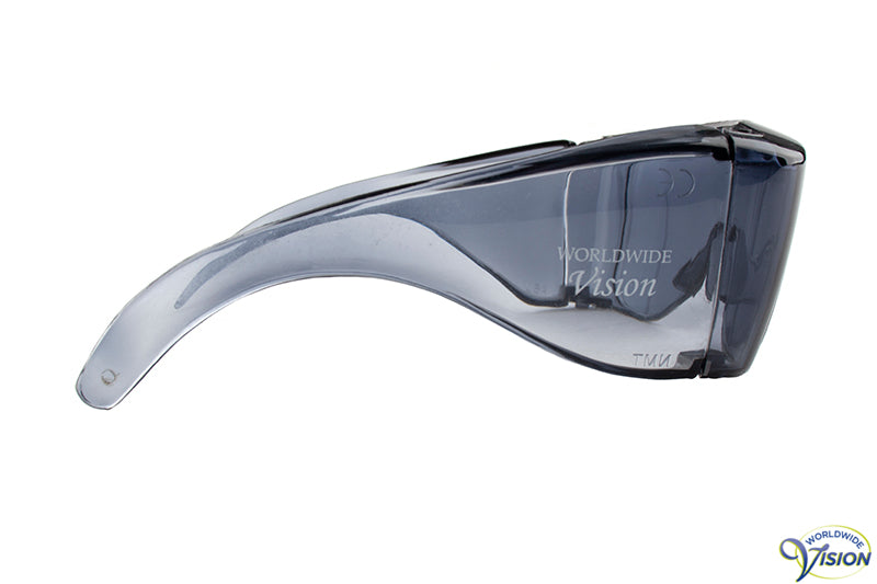UV-Shield U-21 fitover filter glasses, large model, grey lenses allows 28% light through