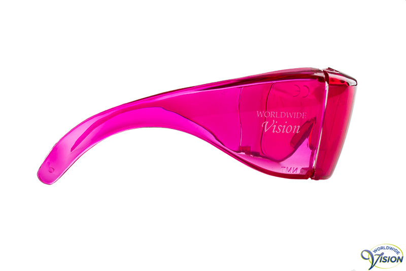 UV-Shield U-70 fitover filterbril, groot model, roze, 44% lichtdoorlaatbaar