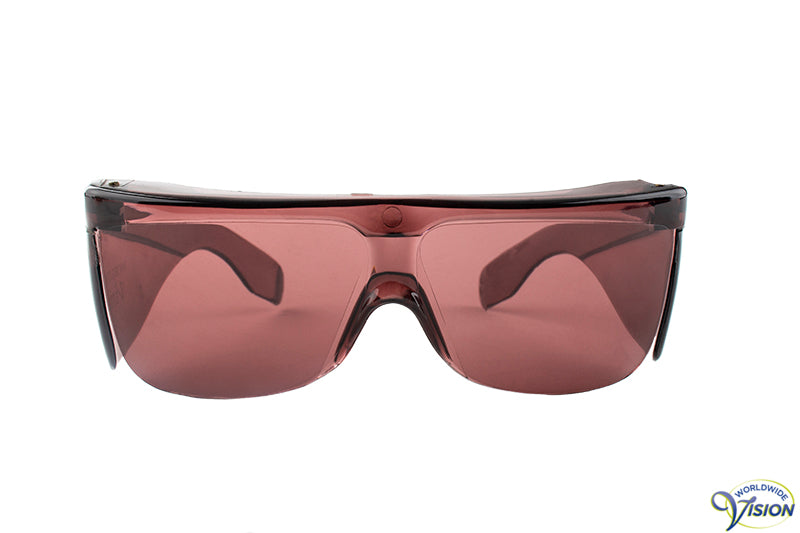 UV-Shield S-81 fitover filter glasses, small model, purple lenses allows 20% light through