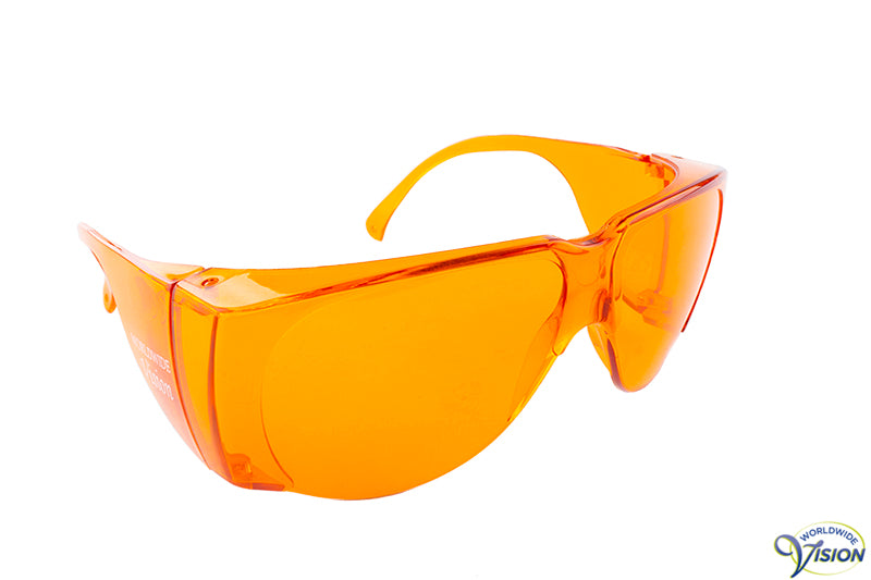 UV-Shield N-60 non-fitover filter glasses, normal model, orange, allows 48% light through