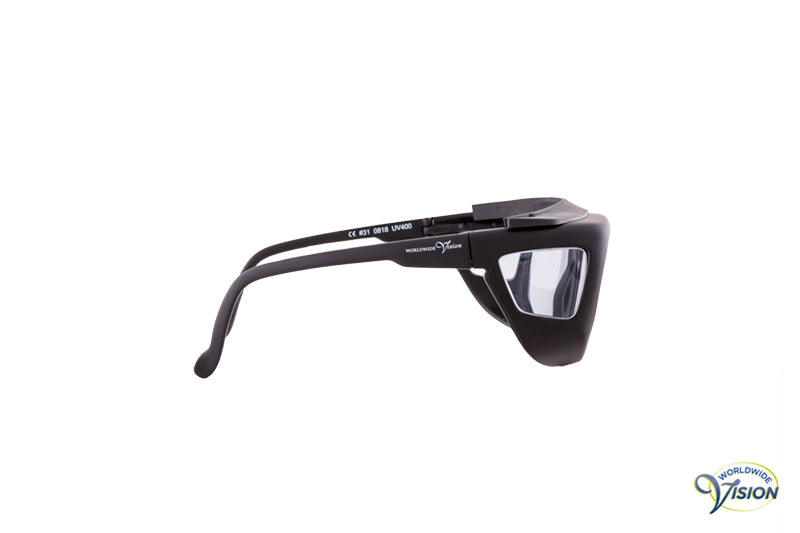Spectra-Shield 420 fitover filter glasses, small model, light grey lenses allows 63% light through
