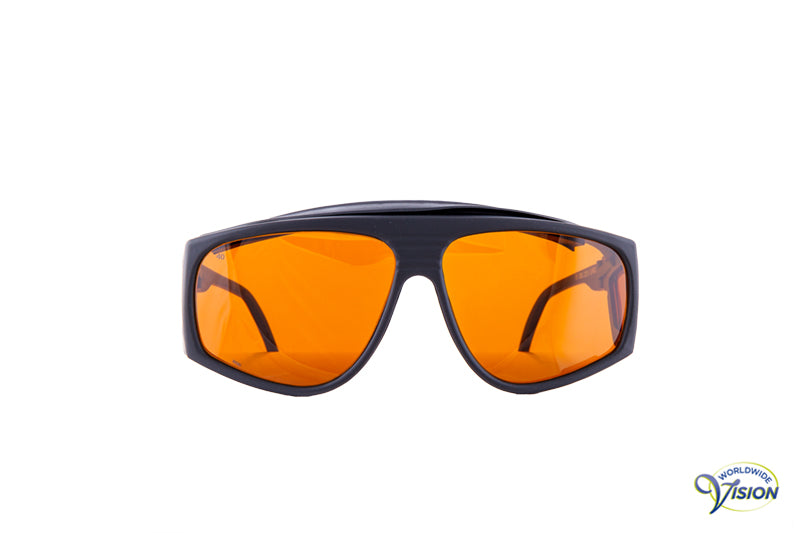 Spectra-Shield 440 fitover filter glasses, large model, amber lenses allows 18% light through