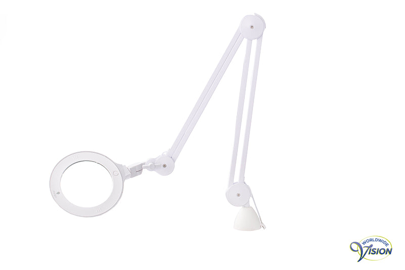 Daylight loeplamp Omega 5, diameter glazen lens 127 mm, vergroot 1,75 en 2,25 maal