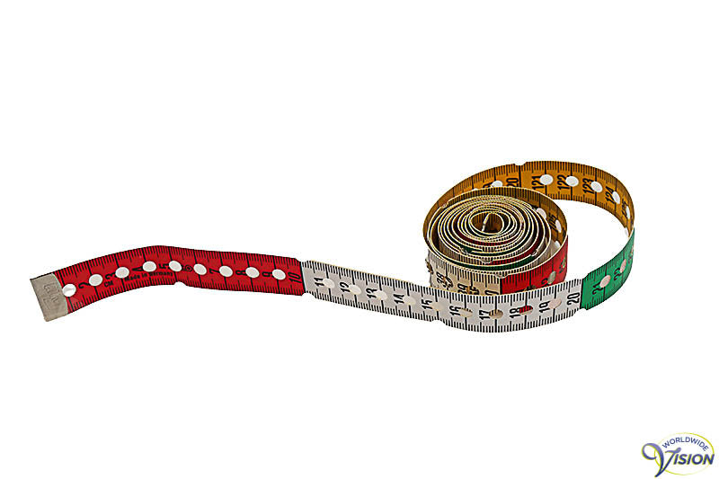 Bandcentimeter van 1.50 meter, met gaatjes