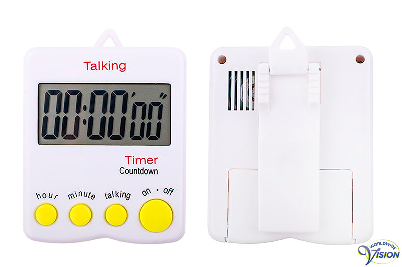 Timer / stopwatch met klok, Engelssprekend