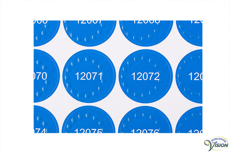 PennyTALKS zelfklevende voelbare labels, 300 stuks, kleur blauw, serie A2