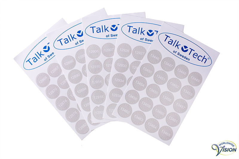 Pennytalks zelfklevende voelbare labels, 500 stuks, kleur grijs, serie B2