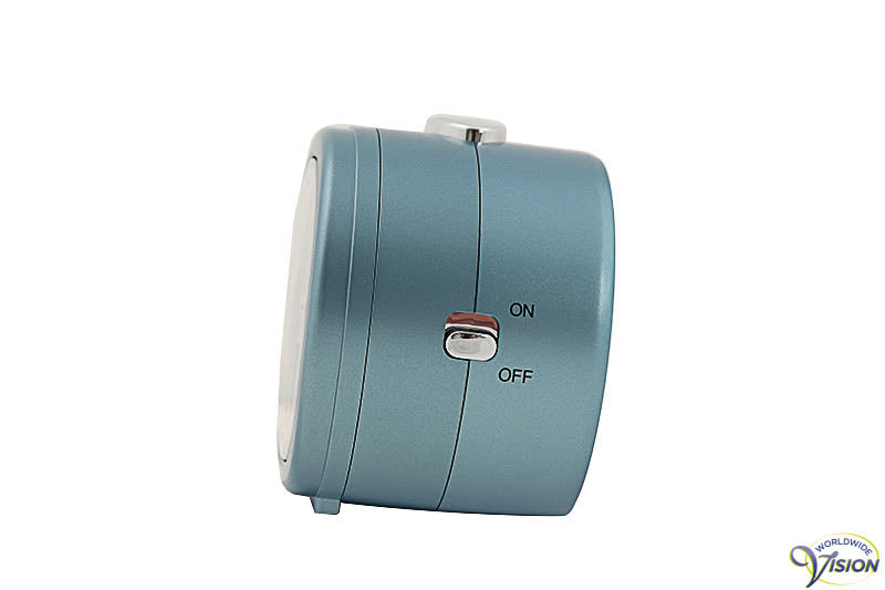 Alarm clock quartz for seniors and partially sighted with white face.