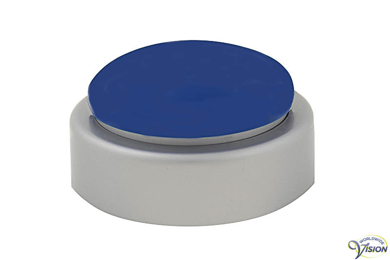 SenseWorks Nederlandssprekende alarmklok met grote blauwe drukknop