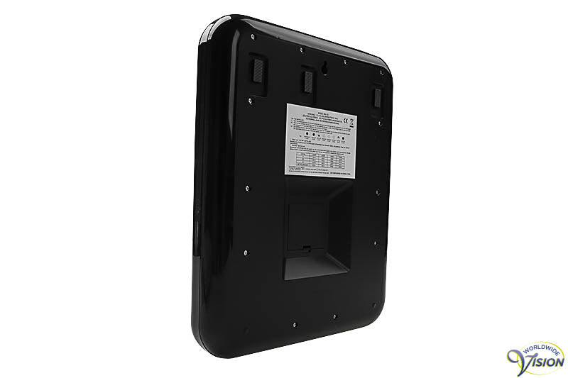 Twemco BQ-12A kalenderklok groot met analoge, zwarte wijzerplaat en datum aanduiding
