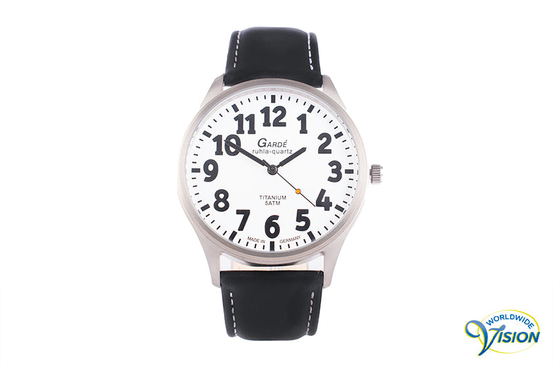 Gardé Titanium Horloge Witte Wp 42mm zwart