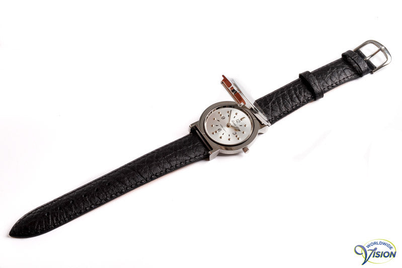 Gardé unisex watch marked with dots, silver colored, diameter 25 mm