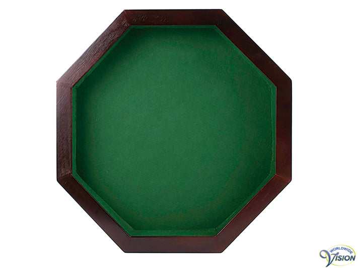 Achtkantige houten pokerpiste, doorsnede 37 cm