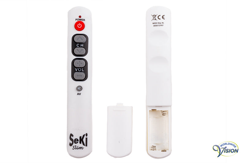 Seki Slim universele afstandsbediening voor TV/Audio, kleur wit.