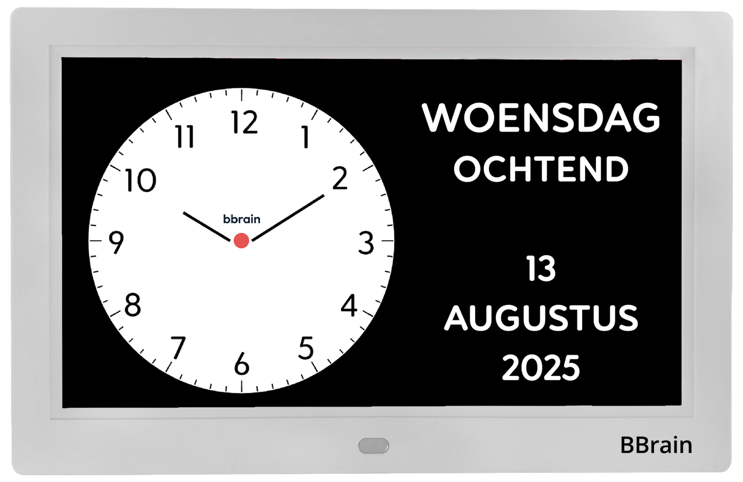 BBrain Analoge wifi Dementieklok wit