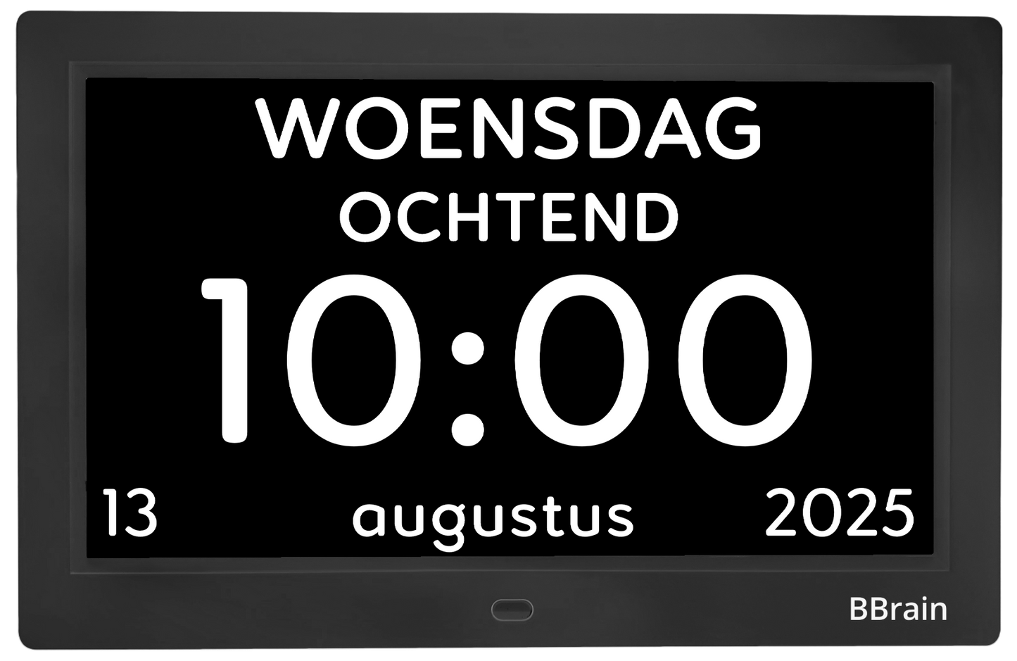 BBrain Analoge wifi Dementieklok zwart