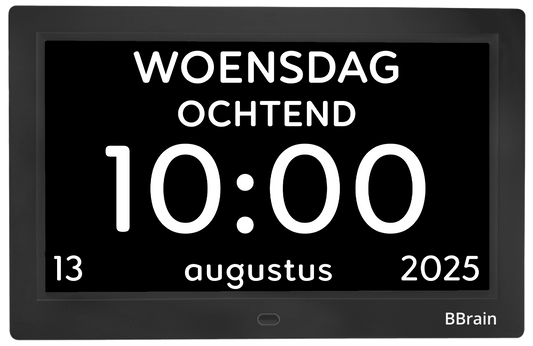 BBrain Analoge wifi Dementieklok zwart
