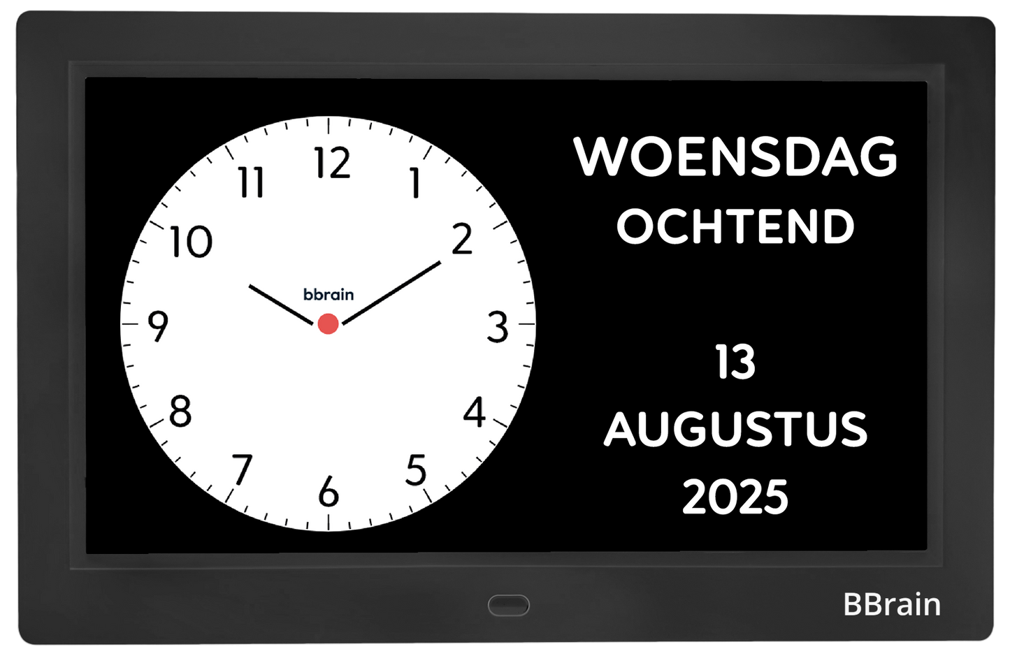 BBrain Analoge wifi Dementieklok zwart