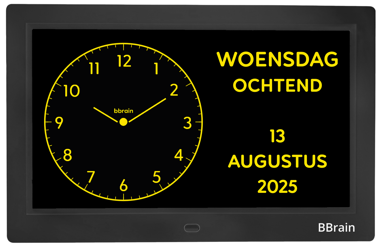 BBrain Analoge wifi Dementieklok zwart