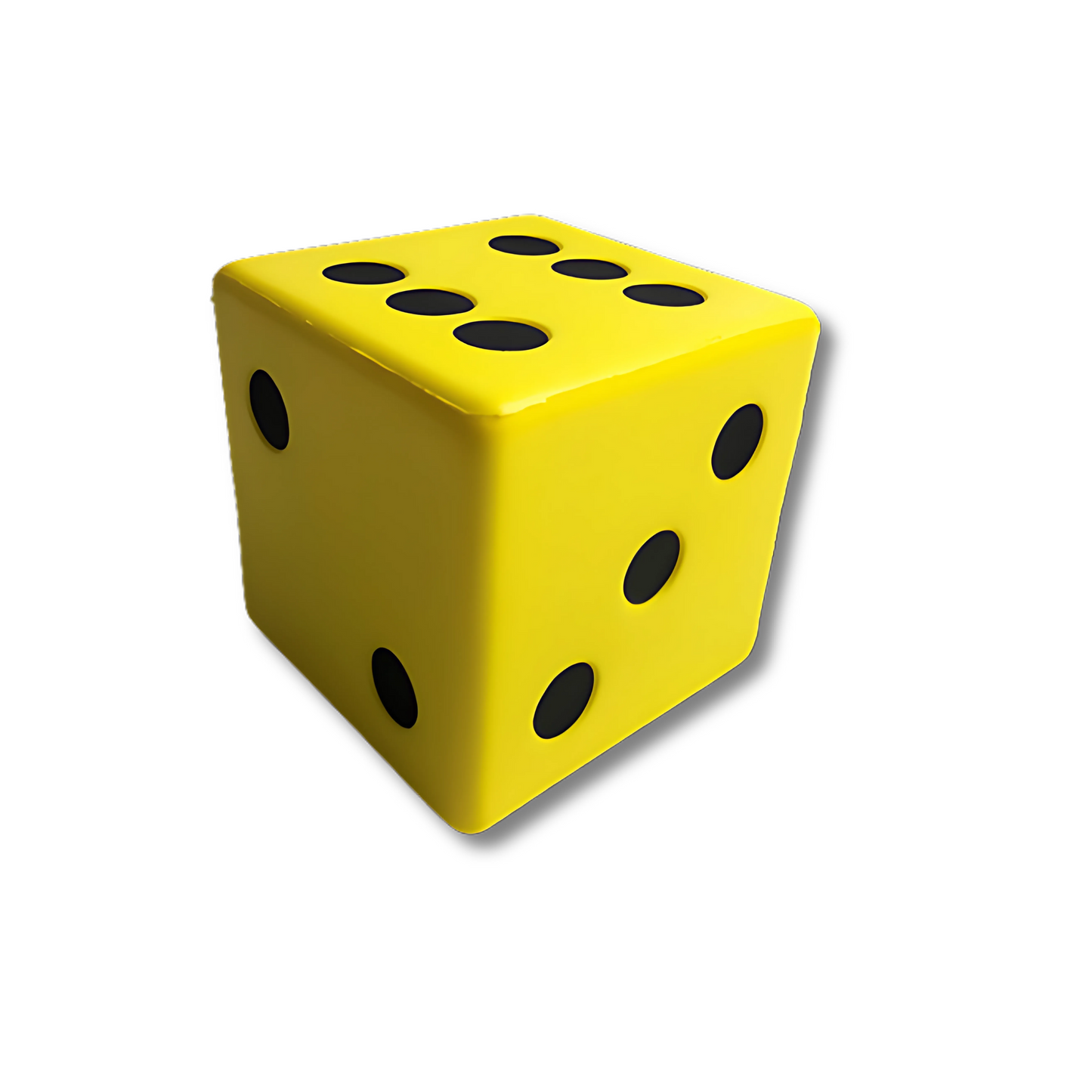 Dobbelsteen Geel met zwarte voelbare punten