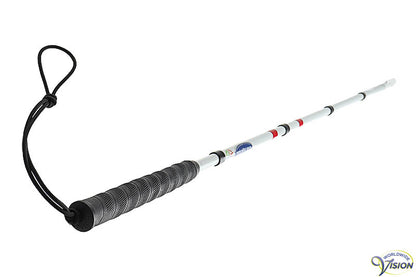 Carbon-fibre cane collapsible into five sections, lengths 110 up to 160 cm