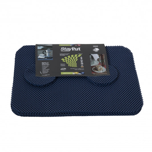 Anti-slip placemat en onderzetter set - donkerblauw