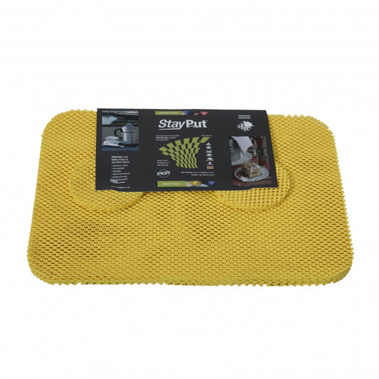 Anti-slip placemat en onderzetter set - geel