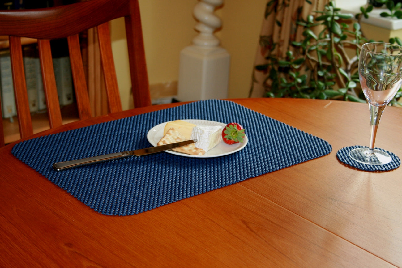 Anti-slip placemat en onderzetter set - geel