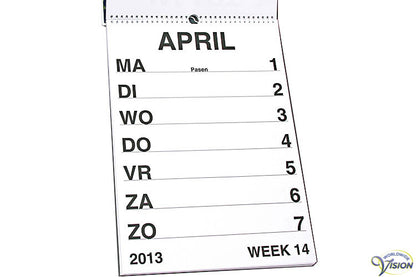 Weekkalender 2025 A4 Grootletter