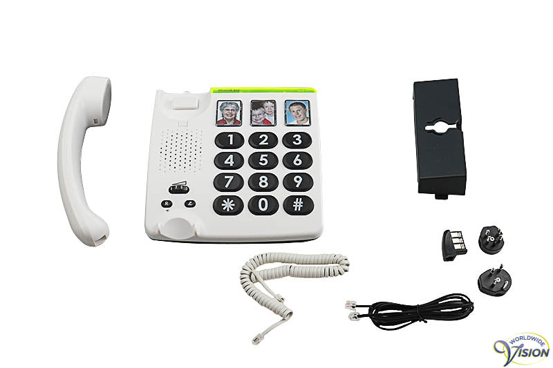 Doro PhoneEasy 331PH big button telefoon met 3 fototoetsen, kleur wit