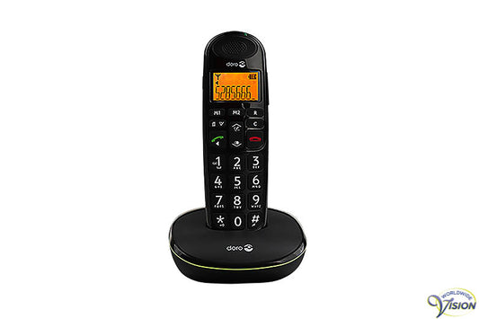 Doro PhoneEasy 100W draadloze telefoon, kleur zwart