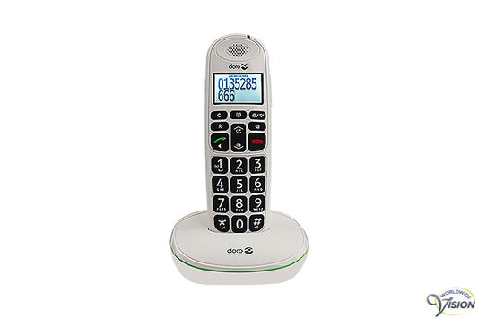 Doro PhoneEasy 110 draadloze telefoon met Nederlandssprekende toetsen, kleur wit