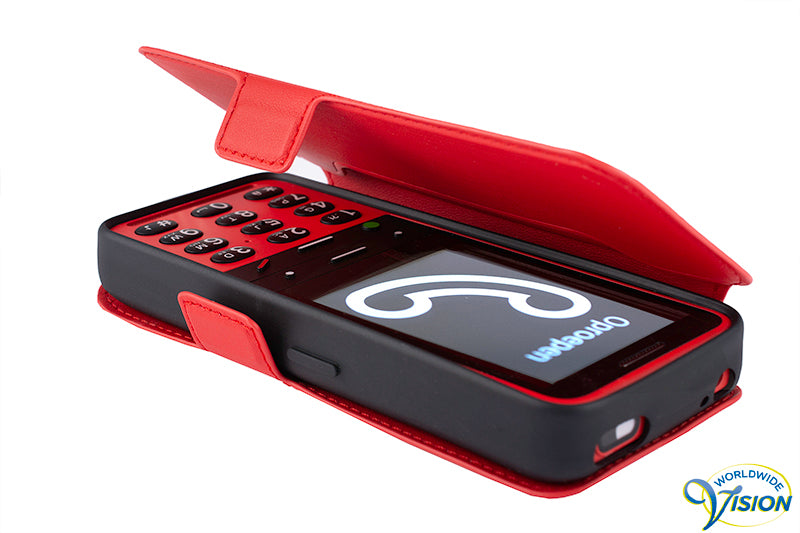 Flipcase model booktype voor BlindShell Classic2, kleur rood