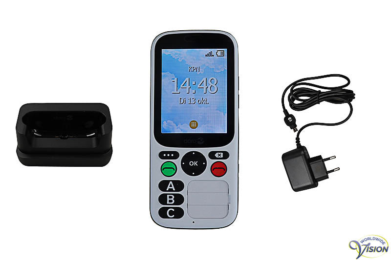 Doro 780X eenvoudige mobiele telefoon met 3 snelkeuzetoetsen